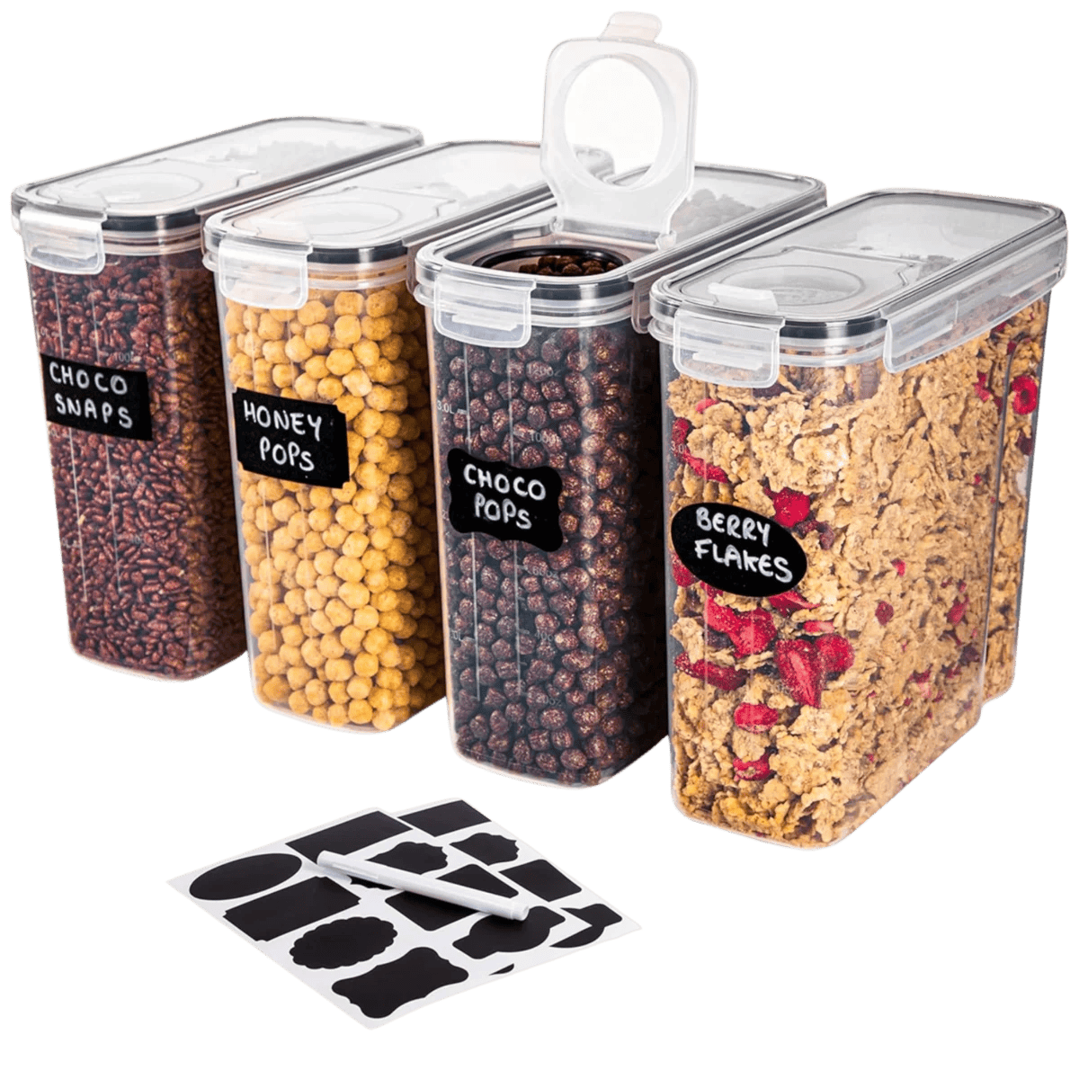 Cereal Storage Containers for Pantries Airtight BPA-Free 4L