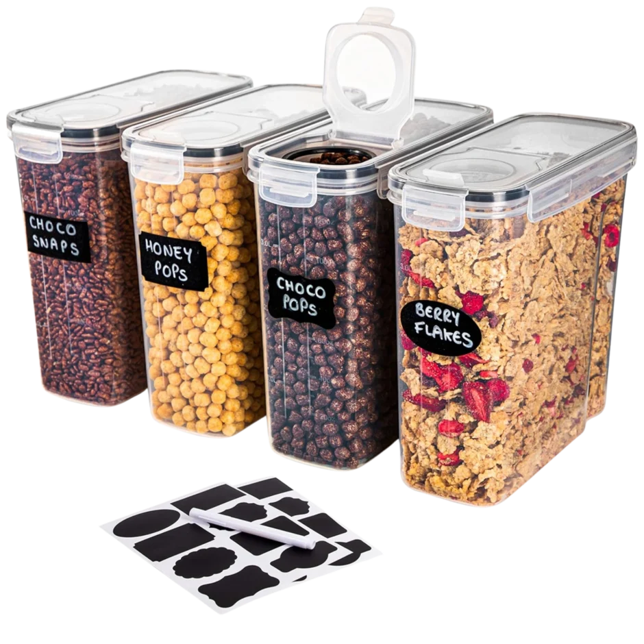 Cereal Storage Containers for Pantries Airtight BPA-Free 4L