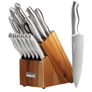 Kitchen Knife Set with Wood Block - 14-Piece