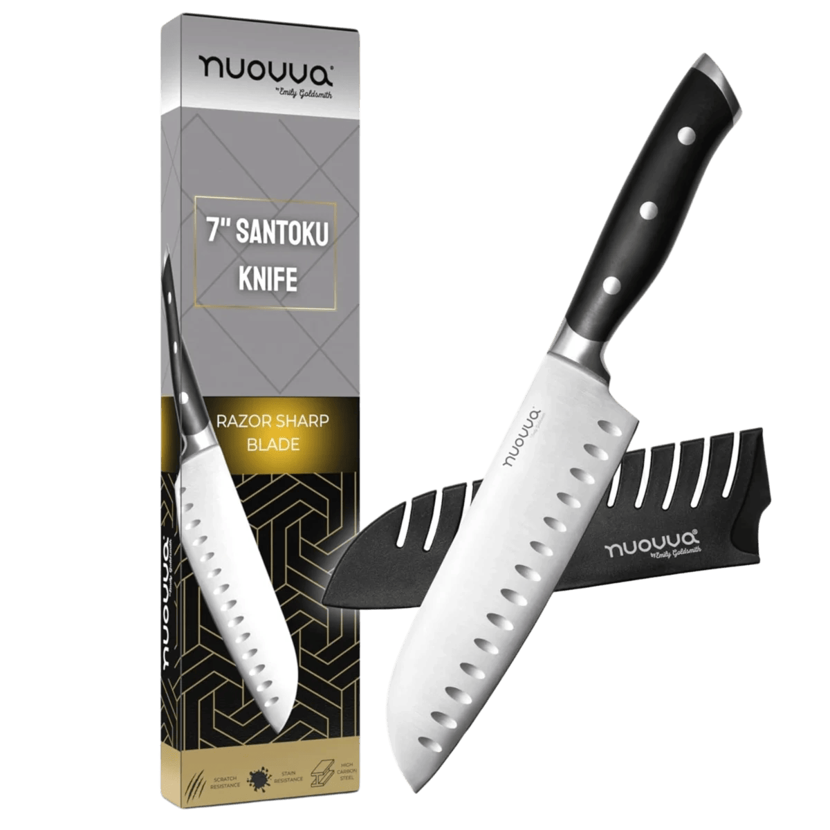 High Carbon Stainless Steel 7 Inch Santoku Chef Knife