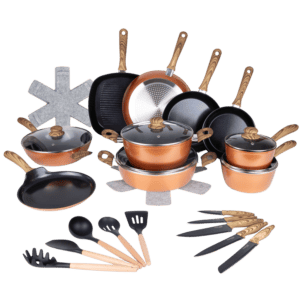 35-Piece Cookware Set Including Knives & Utensils