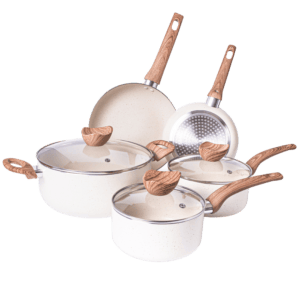 8-Piece  Cookware Set – Induction Pots & Pans with Lids