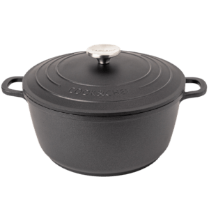 Aluminium Dutch Oven Pot with Lid & Ergonomic Handles Lightweight – (4L, 24cm)